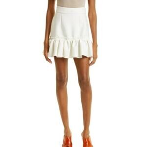 Kimberly Goldson Emi Ruffle MiniSkirt in Off White Size 4